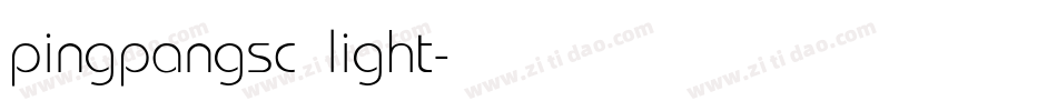 pingpangsc light字体转换